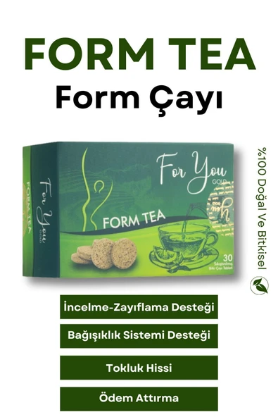 FOR YOU GOLD Kilo Vermeye Yardımcı Detoks & Destekleyici Diyet Form Bitki Çayı 30 Günlük