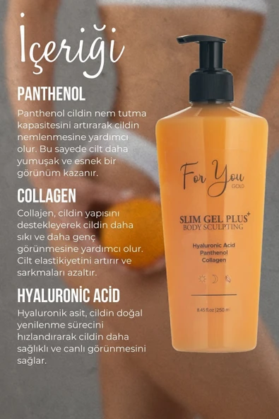 FOR YOU GOLD Slim Jel Plus-sıkılaştırıcı-selülit,çatlak Karşıtı-yakıcı Kolajen Slim Jel (COLLAGEN SLİM GEL) - 5