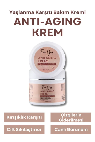FOR YOU GOLD Kırışıklık Ve Yaşlanma Karşıtı Sıkılaştırıcı Etkili Anti-aging Cilt Bakım Kremi 50 ml