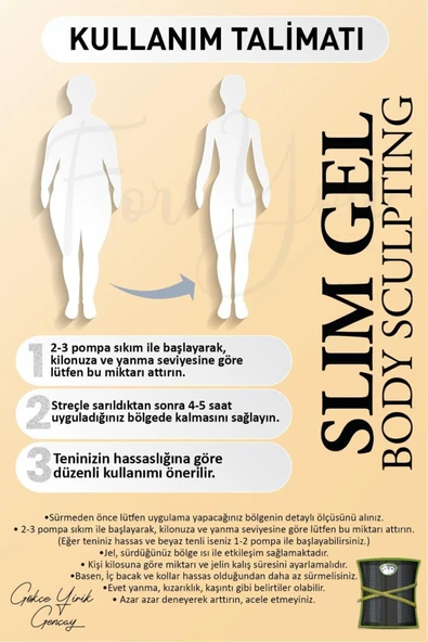 FOR YOU GOLD Slim Jel , Sıkılaştırıcı, Selülit Ve Çatlak Karşıtı Bakım Vücut Şekillendirici+ Mezura ile - 2