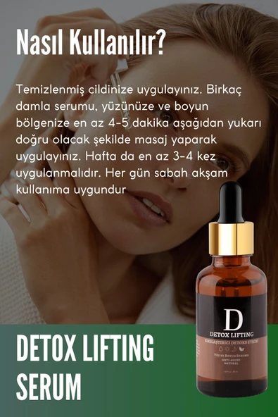 FOR YOU GOLD Cilt Yenileyici, Sıkılaştırıcı Ve Toparlayıcı Detoks Lifting Cilt Bakım Serumu (ALLANTOİN) 30ml - 4