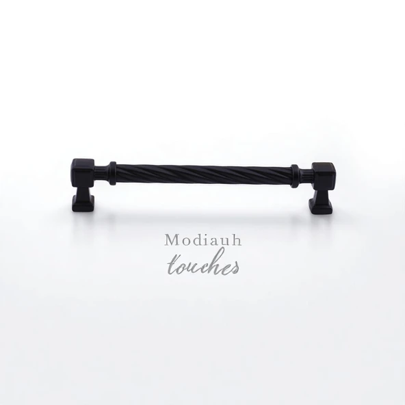 Burma Mat Siyah Metal Kulp 128 mm 12.8 cm Mobilya Çekmece Mutfak Dolabı Dolap Modern Kapak Kulpları - Resim 4