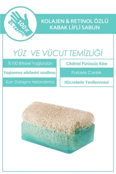 FOR YOU GOLD Kabak Lifli El Yapımı Kolajen & Retinol Özlü Sabun (collagenli Sabun) - 7