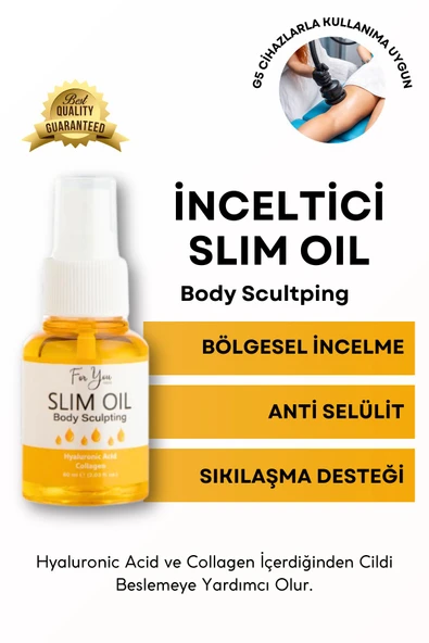 FOR YOU GOLD İnceltmeye Ve Sıkılaştırmaya Yardımcı Selülit Karşıtı Slim Oil, Yağ 60 ml