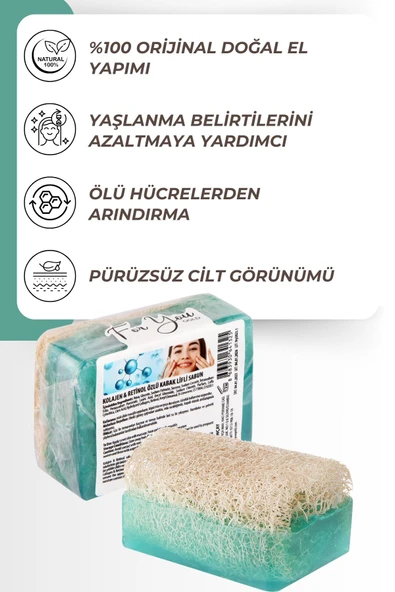 FOR YOU GOLD Kabak Lifli El Yapımı Kolajen & Retinol Özlü Sabun (collagenli Sabun) - 5