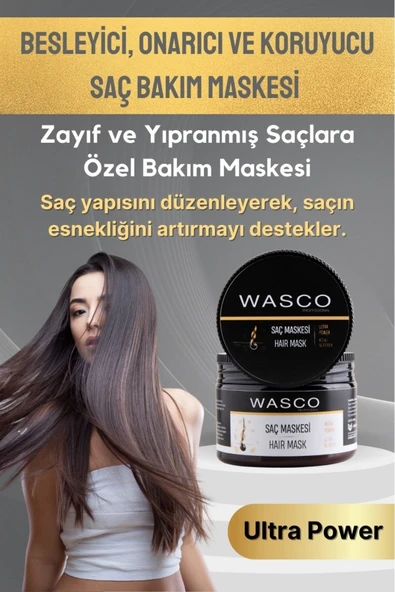 WASCO Professıonal Besleyici, Onarıcı Ve Koruyucu Saç Bakım Maskesi - 7