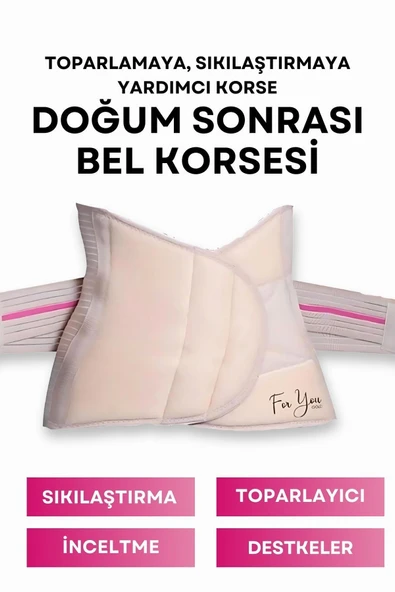 FOR YOU GOLD İnceltici, Toparlayıcı, Sıkılaştırıcı Destekleyici Doğum Sonrası Korse