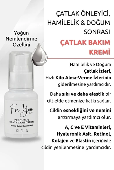 FOR YOU GOLD Çatlak Önleyici Bakım Krem- Hamilelik & Doğum Sonrası Çatlak Bakım Kremi - 5