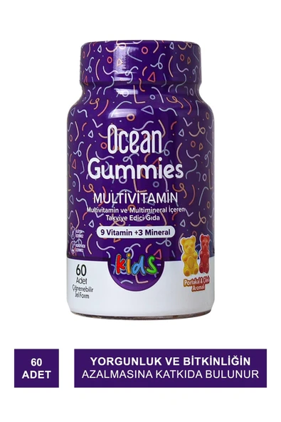 Ocean Gummies Multivitamin 60 Çiğnenebilir Jel Form ürün görseli 1