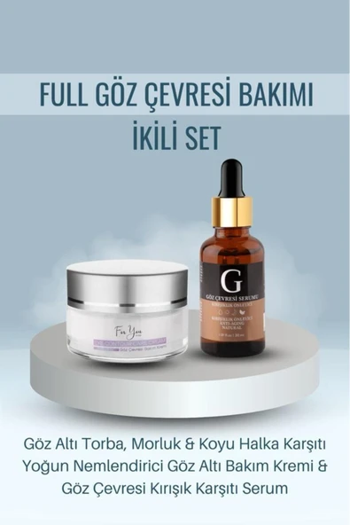 FOR YOU GOLD Göz Altı Torbalanma, Koyu Halka, Kırışıklık Morluk Karşıtı Göz Çevresi Bakım Seti - 3