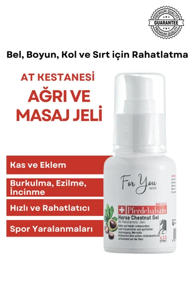 FOR YOU GOLD Ağrı Kesici At Kestanesi Masaj Jeli 50 ml