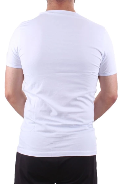 Twister Jeans 2302 Beyaz Günlük Pamuklu Basıc V Yaka Erkek Tişört - 4