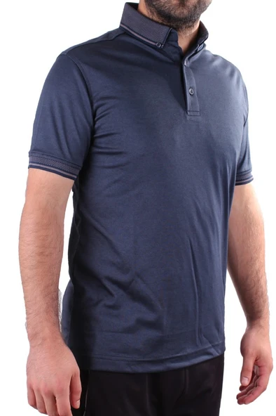 Twister 2305 Lacivert Günlük Kısa Kol Normal Kesim Pamuklu Polo Yaka Erkek Tişört