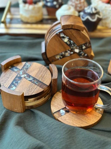 Akasya Çay-Kupa Altlığı 4'Lü - 3