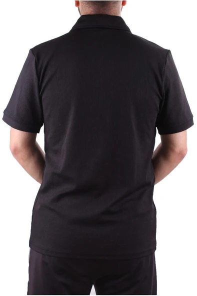 Twister 2290 Siyah Günlük Kısa Kol Normal Kesim Pamuklu Fermuarlı Polo Yaka Erkek Tişört - 4