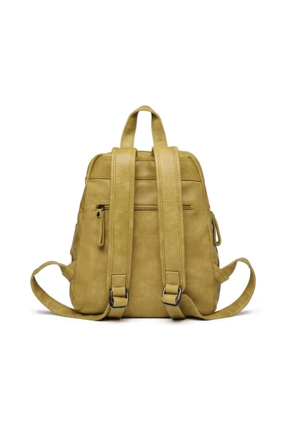 Yıkama Deri Orta Boy Kadın Sırt Çantası 21-K Barcelona 1846-7 - 3