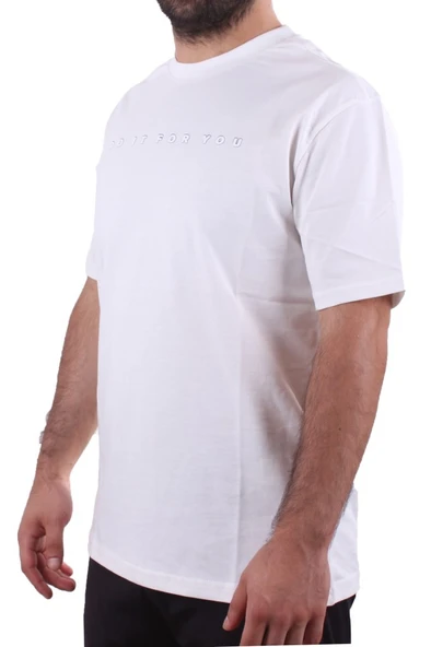 Twister Jeans 2323 Beyaz Günlük Pamuklu Baskılı Bisiklet Yaka Erkek Tişört - 3