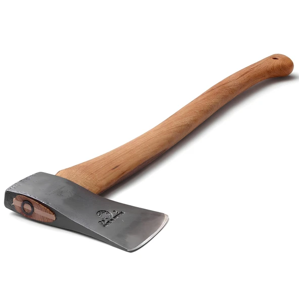 900 Gram 65 Cm El Yapımı İthal İsveç Karbon Çelik Yarma Odun Kesme Balta Ergonomik Sap Kamp Bahçe Av - 4