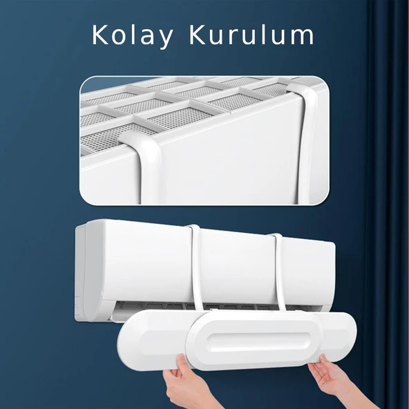 Valkyrie 74-97cm Ayarlanabilir Klima Rüzgar Kesici Hava Yönlendirici Klima Siperliği Deflektörü - 4
