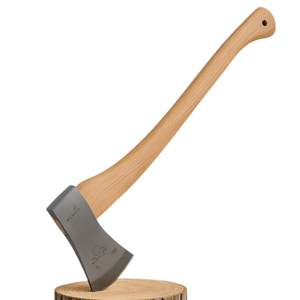 900 Gram 65 Cm El Yapımı İthal İsveç Karbon Çelik Yarma Odun Kesme Balta Ergonomik Sap Kamp Bahçe Av - 7
