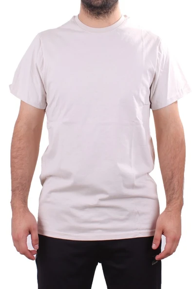 Twister Jeans 2300 Bej Günlük Pamuklu Basıc Bisiklet Yaka Erkek Tişört - 2