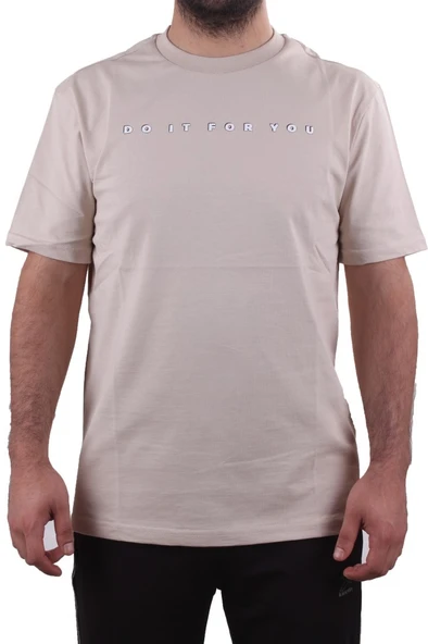 Twister Jeans 2323 Bej Günlük Pamuklu Baskılı Bisiklet Yaka Erkek Tişört - 2