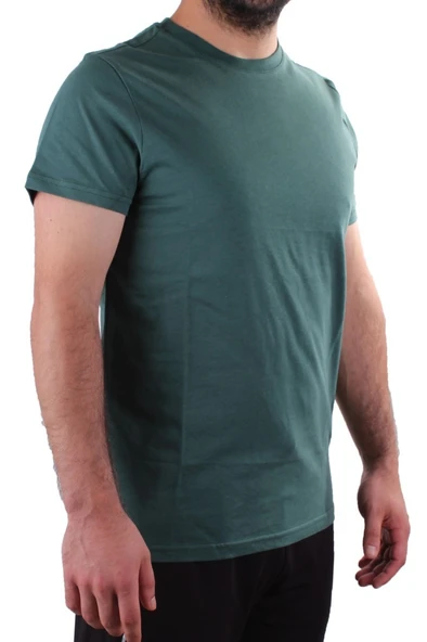 Twister Jeans 2300 Yeşil Günlük Pamuklu Basıc Bisiklet Yaka Erkek Tişört