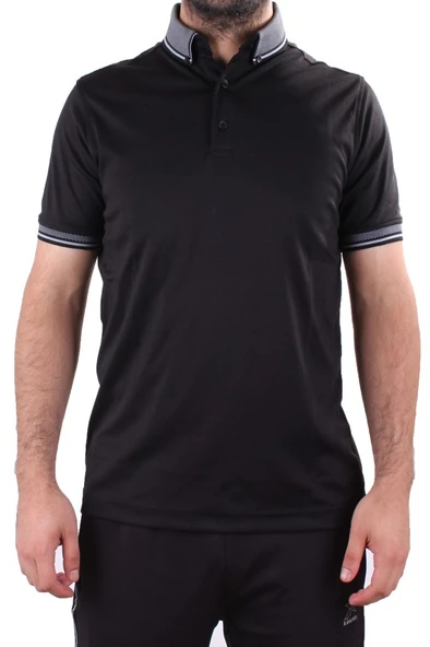 Twister 2305 Siyah Günlük Kısa Kol Normal Kesim Pamuklu Polo Yaka Erkek Tişört - 2