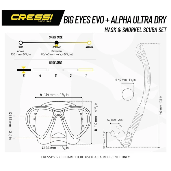 Cressi Big Eyes Evolution Maske Alpha Ultra Dry Şnorkel Seti - 2