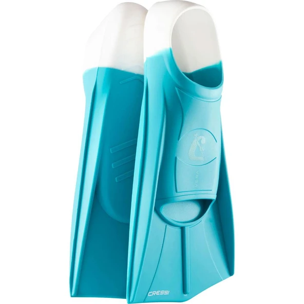 Cressi Vera Yüzme ve Dalış Paleti  AQUAMARINE - WHITE XL - 45/47