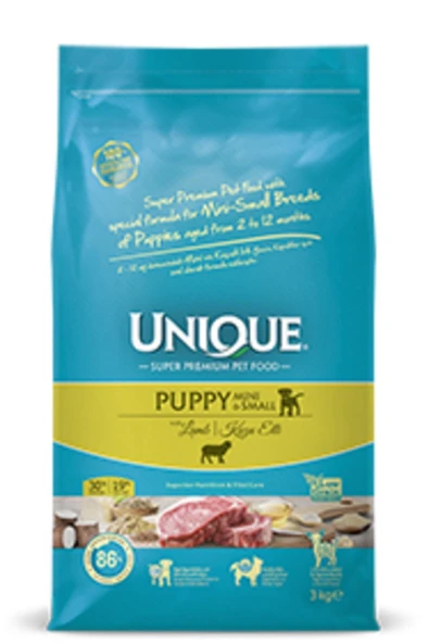 Unique Küçük Irk Yavrular Için Kuzu Etli Kuru Köpek Maması -3 Kg - 2