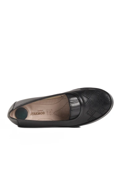 Ayakmod Siyah Jel Taban Anatomik Kadın Casual Ayakkabı 223 Z - Resim 4