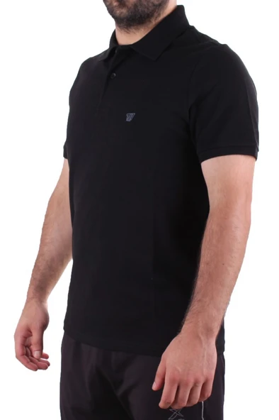 Twister 2341 Siyah Günlük Kısa Kol Normal Kesim Pamuklu Polo Yaka Erkek Tişört - 3