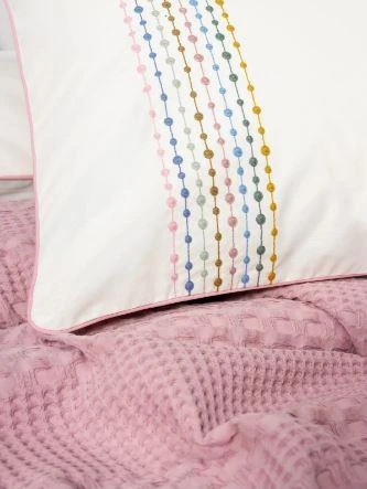 Tek Kişilik Pike Takımı Aura Pebble Pembe - 4
