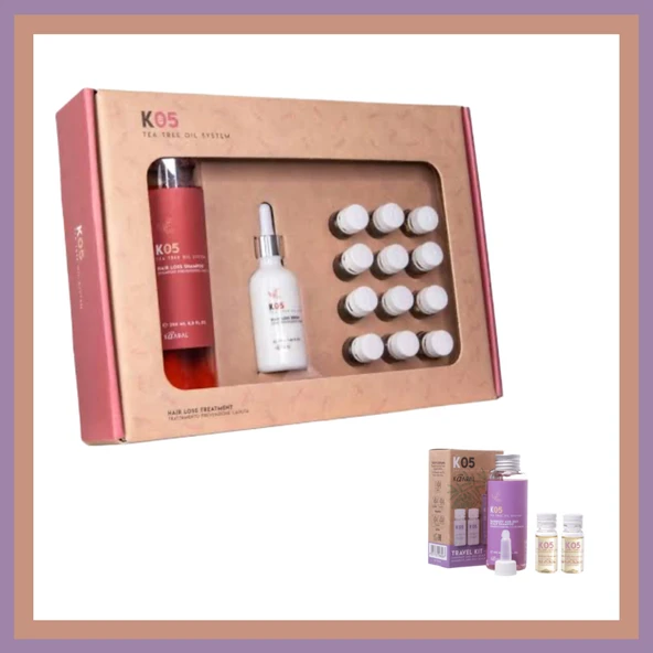 Kaaral K05 Tea Tree Oil Saç Dökülmesine karşı Set 250ml + Yağlı Saç Dandruff and Oily Scalp Kit