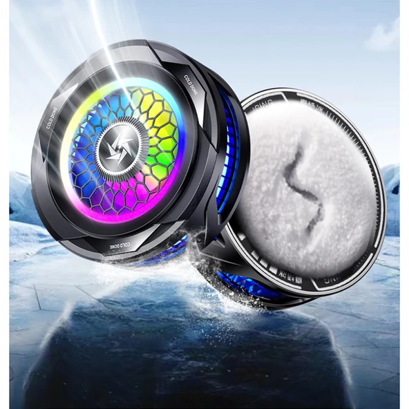 PMR SL-25 Cep Telefonu Soğutucu | RGB Işıklı, Kıskaçlı & Manyetik, Sessiz Güçlü Fan - 5