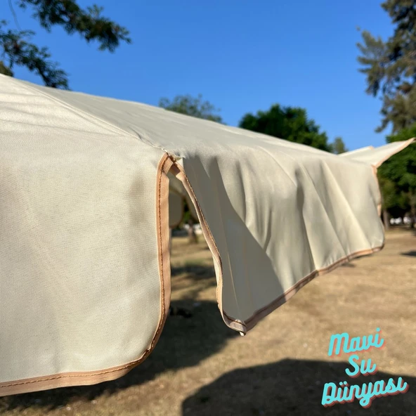 Plaj Deniz Balkon Şemsiyesi | Sentetik Kumaşlı Şemsiye | Bidonsuz| Eğilebilir |2 Metre Şemsiye - 2