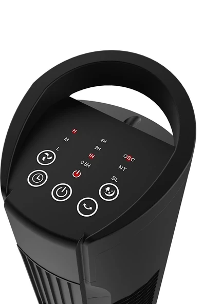 Dlc TST08-RF 50 Watt Kule Tipi Vantilatör Siyah - 5