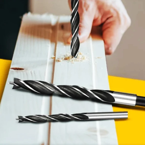 Ahşap Delme Matkap Ucu Set 8 'li Paket Ağaç Sunta Kartonpiyer Delme 3 4 5 6 7 8 9 10 mm Çap - 3