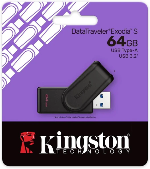 Kıngston 64GB USB 3.2 Exodia S Usb Flash Bellek DTXS/64GB