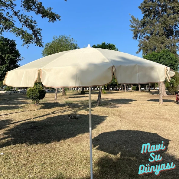 Plaj Deniz Balkon Şemsiyesi | Sentetik Kumaşlı Şemsiye | Bidonsuz| Eğilebilir |2 Metre Şemsiye ürün görseli 1