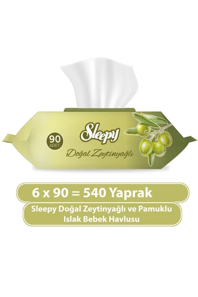 Sleepy Zeytinyağlı Islak Bebek Havlusu 90 X 6 ürün görseli
