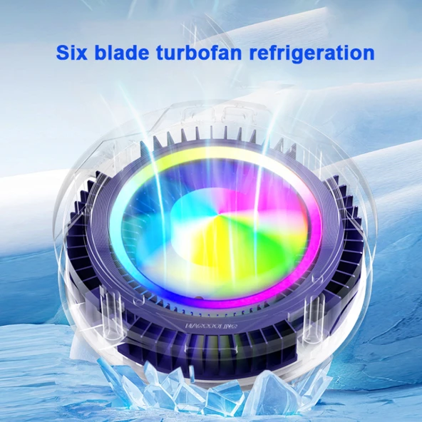 PMR SL-25 Cep Telefonu Soğutucu | RGB Işıklı, Kıskaçlı & Manyetik, Sessiz Güçlü Fan - 2