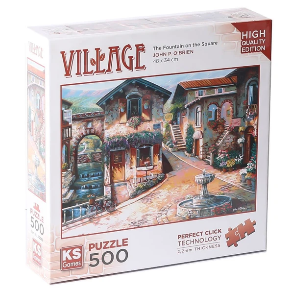 Ks Games Puzzle 500 Parça The Fountain On The Square 20068 ürün görseli