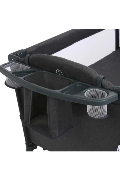 YOYKO Exclusive Comfort 8 In 1 Park Yatak Oyun Parkı Koyu Gri 70 X 110 Cm - 4