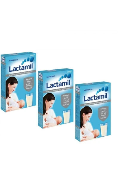 LACTAMİL Emziren Anneler Için Sütlü Içecek 200 gr 3lü Paket