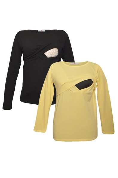 LuvmaBelly MYRA2701_2709 Emzirme tshirt seti