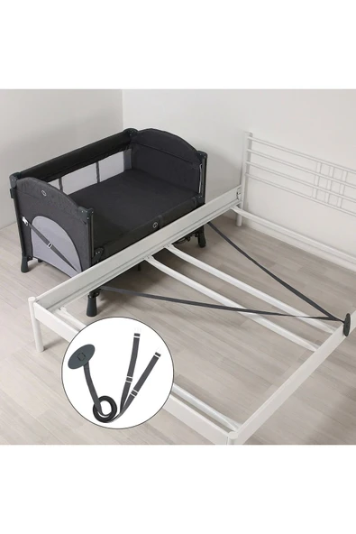 YOYKO Exclusive Comfort 8 In 1 Anne Yanı Park Yatak Oyun Parkı 70x110 - Koyu Gri - 8