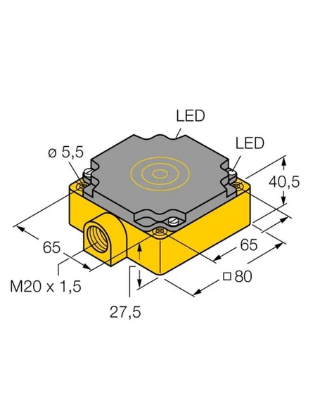 Turck 15095 NI40-CP80-VP4X2-S100 Endüktif Sensör Artan Sıcaklık Aralığı ile ürün görseli