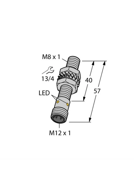 Turck 4602060 BI2-EG08-AP6X-H1341 Endüktif Sensör Artırılmış Anahtarlama Mesafesi İle